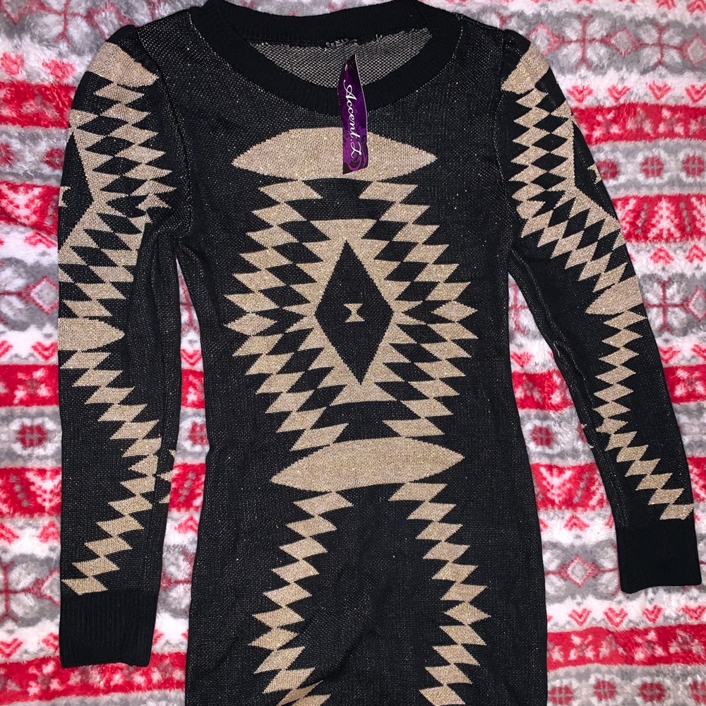 Black glitter dress